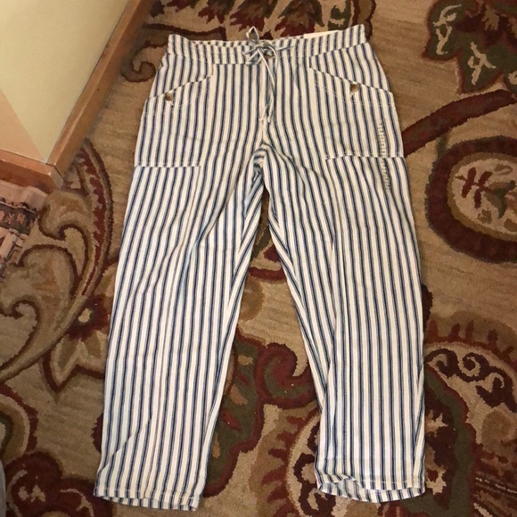 AMERICAN EAGLE OUTFITTERS Size 14 High Rise Taper Pant Classic Nautical $69 NEW - Picture 2 of 14